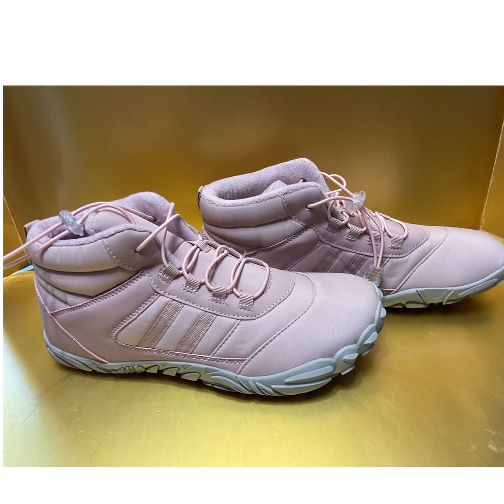 Canles Sunset Pink Barefoot Winter Boots Faux Fur Lined Wide Toe Box EU 42